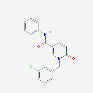 molecular formula C20H17ClN2O2 B6547581 1-[(3-chlorophenyl)methyl]-N-(3-methylphenyl)-6-oxo-1,6-dihydropyridine-3-carboxamide CAS No. 946311-79-1