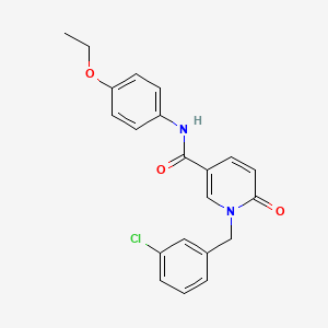 molecular formula C21H19ClN2O3 B6547621 1-[(3-chlorophenyl)methyl]-N-(4-ethoxyphenyl)-6-oxo-1,6-dihydropyridine-3-carboxamide CAS No. 946311-91-7