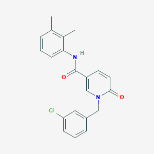 molecular formula C21H19ClN2O2 B6547655 1-[(3-chlorophenyl)methyl]-N-(2,3-dimethylphenyl)-6-oxo-1,6-dihydropyridine-3-carboxamide CAS No. 946280-51-9