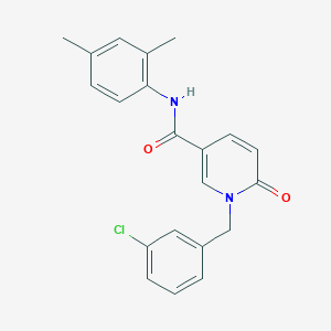 molecular formula C21H19ClN2O2 B6547657 1-[(3-chlorophenyl)methyl]-N-(2,4-dimethylphenyl)-6-oxo-1,6-dihydropyridine-3-carboxamide CAS No. 946312-00-1