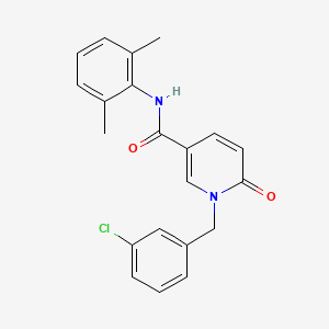 molecular formula C21H19ClN2O2 B6547671 1-[(3-chlorophenyl)methyl]-N-(2,6-dimethylphenyl)-6-oxo-1,6-dihydropyridine-3-carboxamide CAS No. 946280-54-2