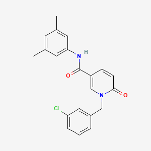 molecular formula C21H19ClN2O2 B6547678 1-[(3-chlorophenyl)methyl]-N-(3,5-dimethylphenyl)-6-oxo-1,6-dihydropyridine-3-carboxamide CAS No. 946312-03-4
