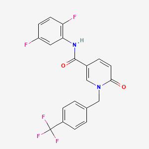 molecular formula C20H13F5N2O2 B6547750 N-(2,5-difluorophenyl)-6-oxo-1-{[4-(trifluoromethyl)phenyl]methyl}-1,6-dihydropyridine-3-carboxamide CAS No. 946312-31-8