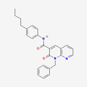 molecular formula C26H25N3O2 B6547768 1-benzyl-N-(4-butylphenyl)-2-oxo-1,2-dihydro-1,8-naphthyridine-3-carboxamide CAS No. 946250-78-8