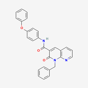 molecular formula C28H21N3O3 B6547792 1-benzyl-2-oxo-N-(4-phenoxyphenyl)-1,2-dihydro-1,8-naphthyridine-3-carboxamide CAS No. 946351-69-5