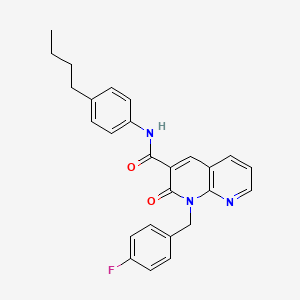 molecular formula C26H24FN3O2 B6547896 N-(4-butylphenyl)-1-[(4-fluorophenyl)methyl]-2-oxo-1,2-dihydro-1,8-naphthyridine-3-carboxamide CAS No. 946331-44-8