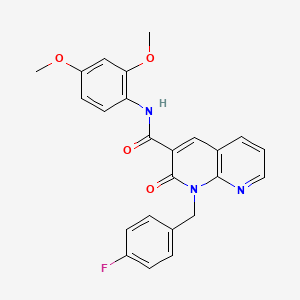 molecular formula C24H20FN3O4 B6547953 N-(2,4-dimethoxyphenyl)-1-[(4-fluorophenyl)methyl]-2-oxo-1,2-dihydro-1,8-naphthyridine-3-carboxamide CAS No. 946353-31-7
