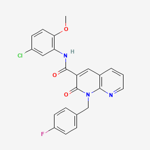 molecular formula C23H17ClFN3O3 B6547964 N-(5-chloro-2-methoxyphenyl)-1-[(4-fluorophenyl)methyl]-2-oxo-1,2-dihydro-1,8-naphthyridine-3-carboxamide CAS No. 946252-26-2