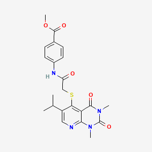 molecular formula C22H24N4O5S B6548019 methyl 4-(2-{[1,3-dimethyl-2,4-dioxo-6-(propan-2-yl)-1H,2H,3H,4H-pyrido[2,3-d]pyrimidin-5-yl]sulfanyl}acetamido)benzoate CAS No. 946376-70-1