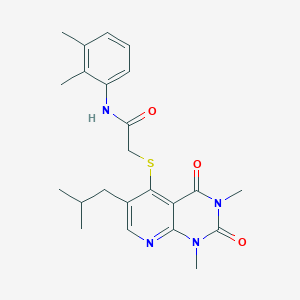 molecular formula C23H28N4O3S B6548060 2-{[1,3-dimethyl-6-(2-methylpropyl)-2,4-dioxo-1H,2H,3H,4H-pyrido[2,3-d]pyrimidin-5-yl]sulfanyl}-N-(2,3-dimethylphenyl)acetamide CAS No. 946311-05-3