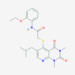 molecular formula C23H28N4O4S B6548094 2-{[1,3-dimethyl-6-(2-methylpropyl)-2,4-dioxo-1H,2H,3H,4H-pyrido[2,3-d]pyrimidin-5-yl]sulfanyl}-N-(2-ethoxyphenyl)acetamide CAS No. 946239-52-7