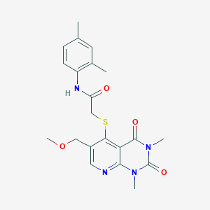 molecular formula C21H24N4O4S B6548180 N-(2,4-dimethylphenyl)-2-{[6-(methoxymethyl)-1,3-dimethyl-2,4-dioxo-1H,2H,3H,4H-pyrido[2,3-d]pyrimidin-5-yl]sulfanyl}acetamide CAS No. 946337-08-2