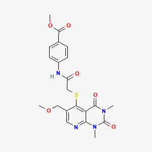 B6548210 methyl 4-(2-{[6-(methoxymethyl)-1,3-dimethyl-2,4-dioxo-1H,2H,3H,4H-pyrido[2,3-d]pyrimidin-5-yl]sulfanyl}acetamido)benzoate CAS No. 946226-79-5