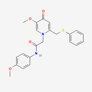 molecular formula C22H22N2O4S B6548346 2-{5-methoxy-4-oxo-2-[(phenylsulfanyl)methyl]-1,4-dihydropyridin-1-yl}-N-(4-methoxyphenyl)acetamide CAS No. 946343-48-2