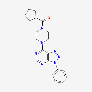 molecular formula C20H23N7O B6548418 1-cyclopentanecarbonyl-4-{3-phenyl-3H-[1,2,3]triazolo[4,5-d]pyrimidin-7-yl}piperazine CAS No. 946263-43-0