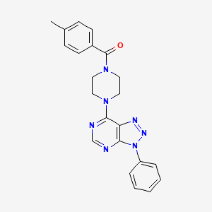 molecular formula C22H21N7O B6548423 1-(4-methylbenzoyl)-4-{3-phenyl-3H-[1,2,3]triazolo[4,5-d]pyrimidin-7-yl}piperazine CAS No. 946263-46-3