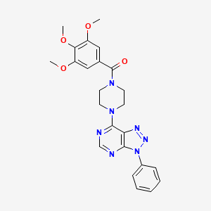 molecular formula C24H25N7O4 B6548431 1-{3-phenyl-3H-[1,2,3]triazolo[4,5-d]pyrimidin-7-yl}-4-(3,4,5-trimethoxybenzoyl)piperazine CAS No. 946344-47-4