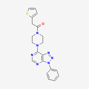 molecular formula C20H19N7OS B6548439 1-(4-{3-phenyl-3H-[1,2,3]triazolo[4,5-d]pyrimidin-7-yl}piperazin-1-yl)-2-(thiophen-2-yl)ethan-1-one CAS No. 946229-17-0