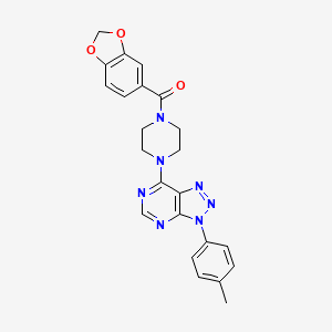 molecular formula C23H21N7O3 B6548458 1-(2H-1,3-benzodioxole-5-carbonyl)-4-[3-(4-methylphenyl)-3H-[1,2,3]triazolo[4,5-d]pyrimidin-7-yl]piperazine CAS No. 946229-33-0