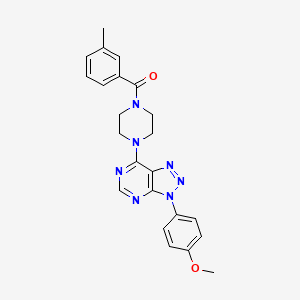 1-[3-(4-methoxyphenyl)-3H-[1,2,3]triazolo[4,5-d]pyrimidin-7-yl]-4-(3-methylbenzoyl)piperazine
