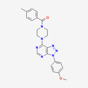 molecular formula C23H23N7O2 B6548512 1-[3-(4-methoxyphenyl)-3H-[1,2,3]triazolo[4,5-d]pyrimidin-7-yl]-4-(4-methylbenzoyl)piperazine CAS No. 946314-52-9