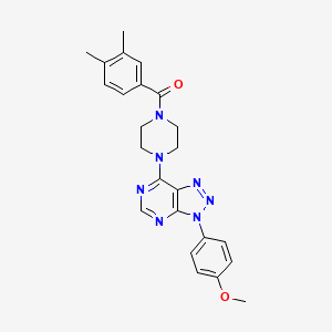 molecular formula C24H25N7O2 B6548520 1-(3,4-dimethylbenzoyl)-4-[3-(4-methoxyphenyl)-3H-[1,2,3]triazolo[4,5-d]pyrimidin-7-yl]piperazine CAS No. 946230-28-0