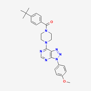 molecular formula C26H29N7O2 B6548521 1-(4-tert-butylbenzoyl)-4-[3-(4-methoxyphenyl)-3H-[1,2,3]triazolo[4,5-d]pyrimidin-7-yl]piperazine CAS No. 946285-11-6