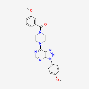 molecular formula C23H23N7O3 B6548525 1-(3-methoxybenzoyl)-4-[3-(4-methoxyphenyl)-3H-[1,2,3]triazolo[4,5-d]pyrimidin-7-yl]piperazine CAS No. 946364-43-8