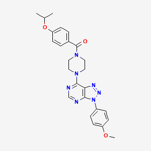 molecular formula C25H27N7O3 B6548536 1-[3-(4-methoxyphenyl)-3H-[1,2,3]triazolo[4,5-d]pyrimidin-7-yl]-4-[4-(propan-2-yloxy)benzoyl]piperazine CAS No. 946364-47-2