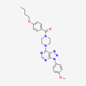 molecular formula C26H29N7O3 B6548538 1-(4-butoxybenzoyl)-4-[3-(4-methoxyphenyl)-3H-[1,2,3]triazolo[4,5-d]pyrimidin-7-yl]piperazine CAS No. 946314-60-9