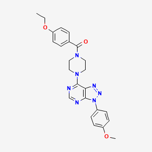 molecular formula C24H25N7O3 B6548541 1-(4-ethoxybenzoyl)-4-[3-(4-methoxyphenyl)-3H-[1,2,3]triazolo[4,5-d]pyrimidin-7-yl]piperazine CAS No. 946285-15-0