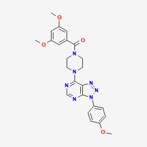 molecular formula C24H25N7O4 B6548547 1-(3,5-dimethoxybenzoyl)-4-[3-(4-methoxyphenyl)-3H-[1,2,3]triazolo[4,5-d]pyrimidin-7-yl]piperazine CAS No. 946314-64-3
