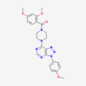 molecular formula C24H25N7O4 B6548550 1-(2,4-dimethoxybenzoyl)-4-[3-(4-methoxyphenyl)-3H-[1,2,3]triazolo[4,5-d]pyrimidin-7-yl]piperazine CAS No. 946230-36-0