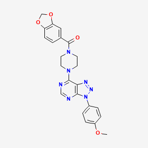 molecular formula C23H21N7O4 B6548554 1-(2H-1,3-benzodioxole-5-carbonyl)-4-[3-(4-methoxyphenyl)-3H-[1,2,3]triazolo[4,5-d]pyrimidin-7-yl]piperazine CAS No. 946364-51-8