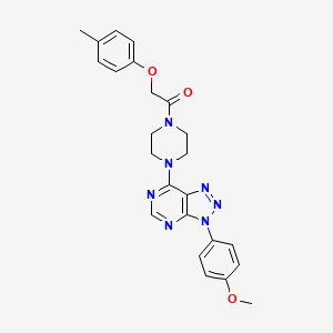molecular formula C24H25N7O3 B6548564 1-{4-[3-(4-methoxyphenyl)-3H-[1,2,3]triazolo[4,5-d]pyrimidin-7-yl]piperazin-1-yl}-2-(4-methylphenoxy)ethan-1-one CAS No. 946314-68-7