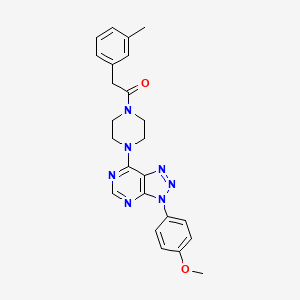 1-{4-[3-(4-methoxyphenyl)-3H-[1,2,3]triazolo[4,5-d]pyrimidin-7-yl]piperazin-1-yl}-2-(3-methylphenyl)ethan-1-one