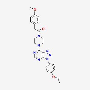 1-{4-[3-(4-ethoxyphenyl)-3H-[1,2,3]triazolo[4,5-d]pyrimidin-7-yl]piperazin-1-yl}-2-(4-methoxyphenyl)ethan-1-one