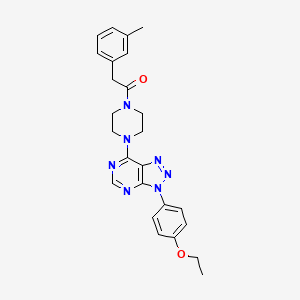 molecular formula C25H27N7O2 B6548600 1-{4-[3-(4-ethoxyphenyl)-3H-[1,2,3]triazolo[4,5-d]pyrimidin-7-yl]piperazin-1-yl}-2-(3-methylphenyl)ethan-1-one CAS No. 946314-90-5