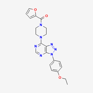 molecular formula C21H21N7O3 B6548611 1-[3-(4-ethoxyphenyl)-3H-[1,2,3]triazolo[4,5-d]pyrimidin-7-yl]-4-(furan-2-carbonyl)piperazine CAS No. 946314-93-8