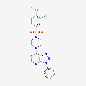 molecular formula C22H23N7O3S B6548634 1-(4-methoxy-3-methylbenzenesulfonyl)-4-{3-phenyl-3H-[1,2,3]triazolo[4,5-d]pyrimidin-7-yl}piperazine CAS No. 946206-47-9
