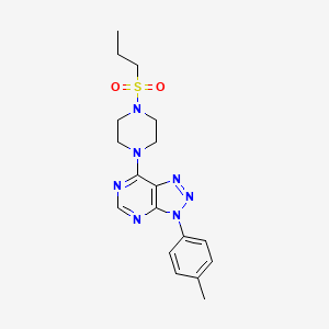 molecular formula C18H23N7O2S B6548657 1-[3-(4-methylphenyl)-3H-[1,2,3]triazolo[4,5-d]pyrimidin-7-yl]-4-(propane-1-sulfonyl)piperazine CAS No. 946206-58-2