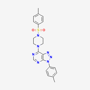 molecular formula C22H23N7O2S B6548661 1-(4-methylbenzenesulfonyl)-4-[3-(4-methylphenyl)-3H-[1,2,3]triazolo[4,5-d]pyrimidin-7-yl]piperazine CAS No. 946285-85-4