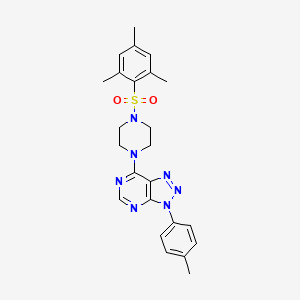 molecular formula C24H27N7O2S B6548668 1-[3-(4-methylphenyl)-3H-[1,2,3]triazolo[4,5-d]pyrimidin-7-yl]-4-(2,4,6-trimethylbenzenesulfonyl)piperazine CAS No. 946206-64-0