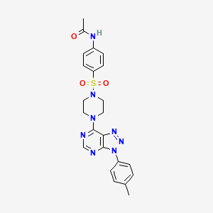 molecular formula C23H24N8O3S B6548684 N-[4-({4-[3-(4-methylphenyl)-3H-[1,2,3]triazolo[4,5-d]pyrimidin-7-yl]piperazin-1-yl}sulfonyl)phenyl]acetamide CAS No. 946285-89-8
