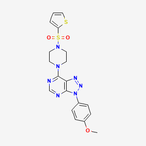 molecular formula C19H19N7O3S2 B6548710 1-[3-(4-methoxyphenyl)-3H-[1,2,3]triazolo[4,5-d]pyrimidin-7-yl]-4-(thiophene-2-sulfonyl)piperazine CAS No. 946365-77-1