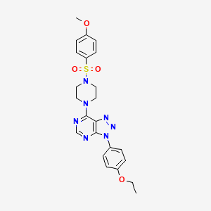 molecular formula C23H25N7O4S B6548758 1-[3-(4-ethoxyphenyl)-3H-[1,2,3]triazolo[4,5-d]pyrimidin-7-yl]-4-(4-methoxybenzenesulfonyl)piperazine CAS No. 946316-02-5