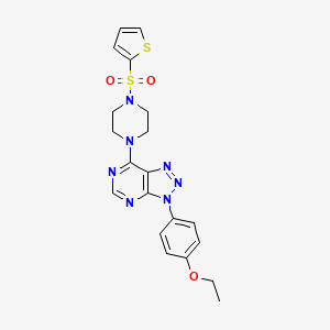 molecular formula C20H21N7O3S2 B6548761 1-[3-(4-ethoxyphenyl)-3H-[1,2,3]triazolo[4,5-d]pyrimidin-7-yl]-4-(thiophene-2-sulfonyl)piperazine CAS No. 946365-91-9