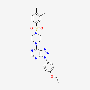 molecular formula C24H27N7O3S B6548764 1-(3,4-dimethylbenzenesulfonyl)-4-[3-(4-ethoxyphenyl)-3H-[1,2,3]triazolo[4,5-d]pyrimidin-7-yl]piperazine CAS No. 946316-06-9