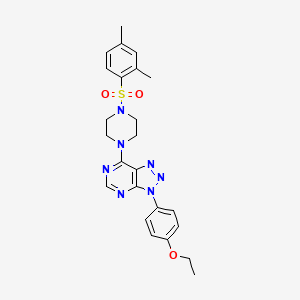 molecular formula C24H27N7O3S B6548767 1-(2,4-dimethylbenzenesulfonyl)-4-[3-(4-ethoxyphenyl)-3H-[1,2,3]triazolo[4,5-d]pyrimidin-7-yl]piperazine CAS No. 946365-95-3