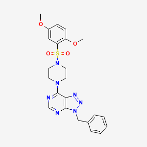 molecular formula C23H25N7O4S B6548772 1-{3-benzyl-3H-[1,2,3]triazolo[4,5-d]pyrimidin-7-yl}-4-(2,5-dimethoxybenzenesulfonyl)piperazine CAS No. 946286-82-4